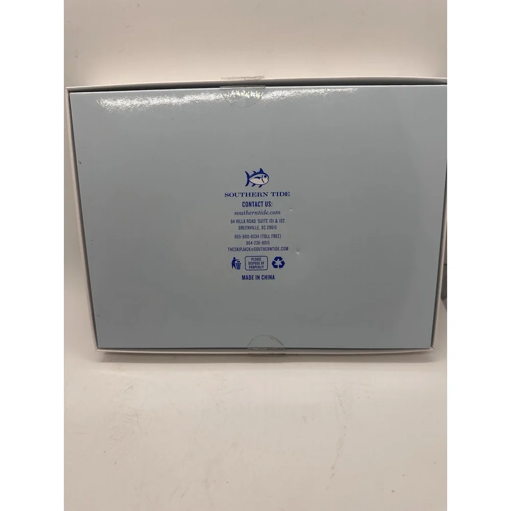 Southern Tide Passport Holder & Luggage Tag‎ Set Navy Blue Stripe Gift Box